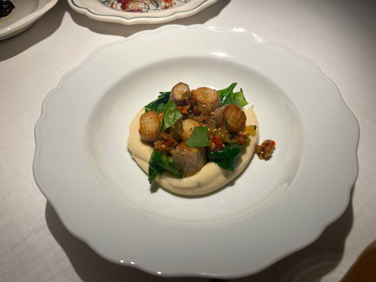 "Ложный гребешок":  крем из фасоли с эринги