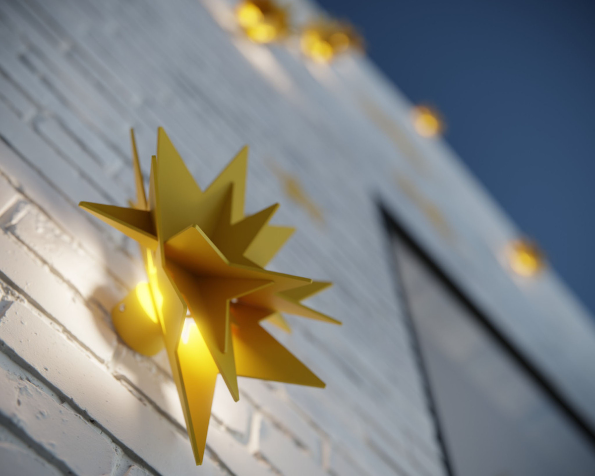 СТАРРИ НАЙТ (STARRY NIGHT) Декоративный светильник-звезда для экстерьера и интерьера