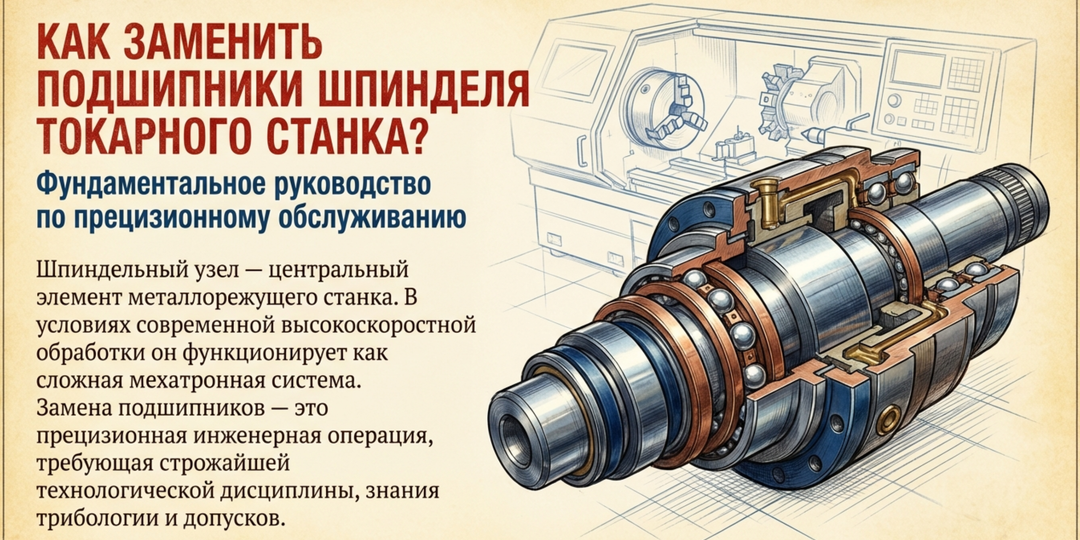 Хирургия точности: Руководство по сборке и запуску шпиндельного узла токарного станка после замены подшипников