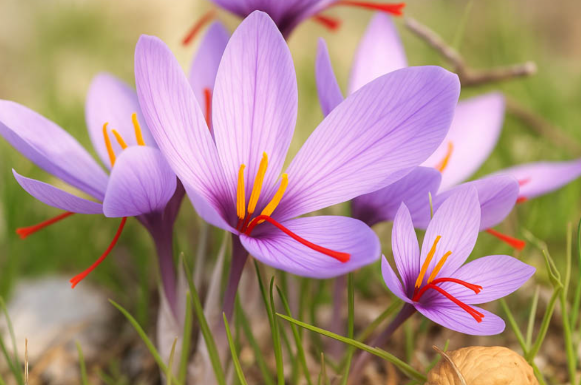 Крокус шафрановый (Crocus sativus). Источник фото Pinterest. 