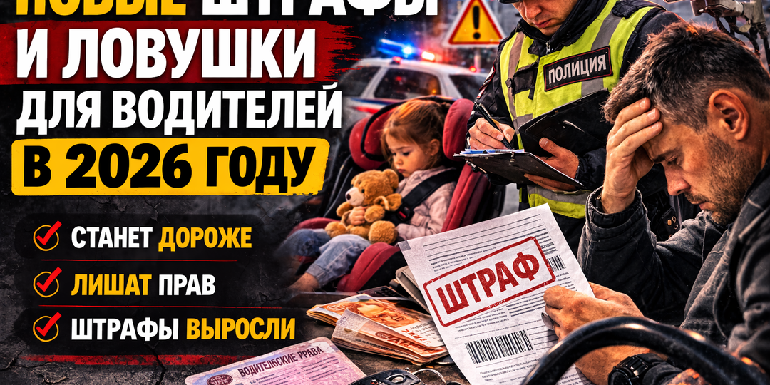 Водителей начали штрафовать жёстче: ЛОВУШКИ 2026 года, о которых многие ещё не знают