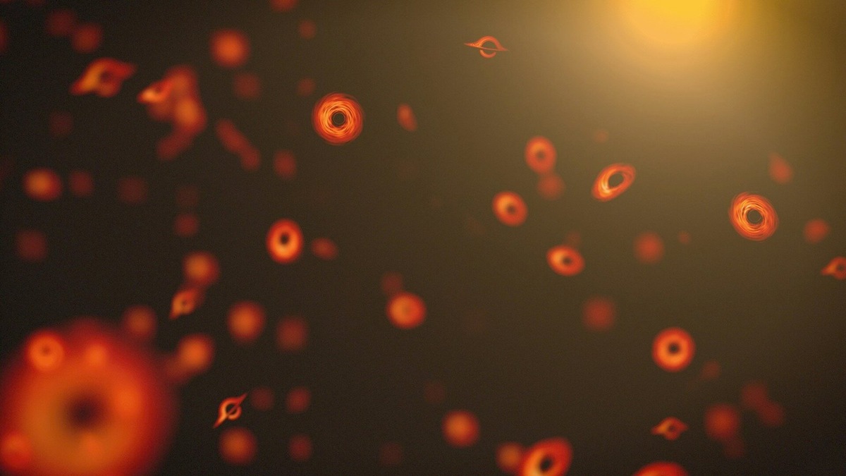    Первичные черные дыры в представлении художника