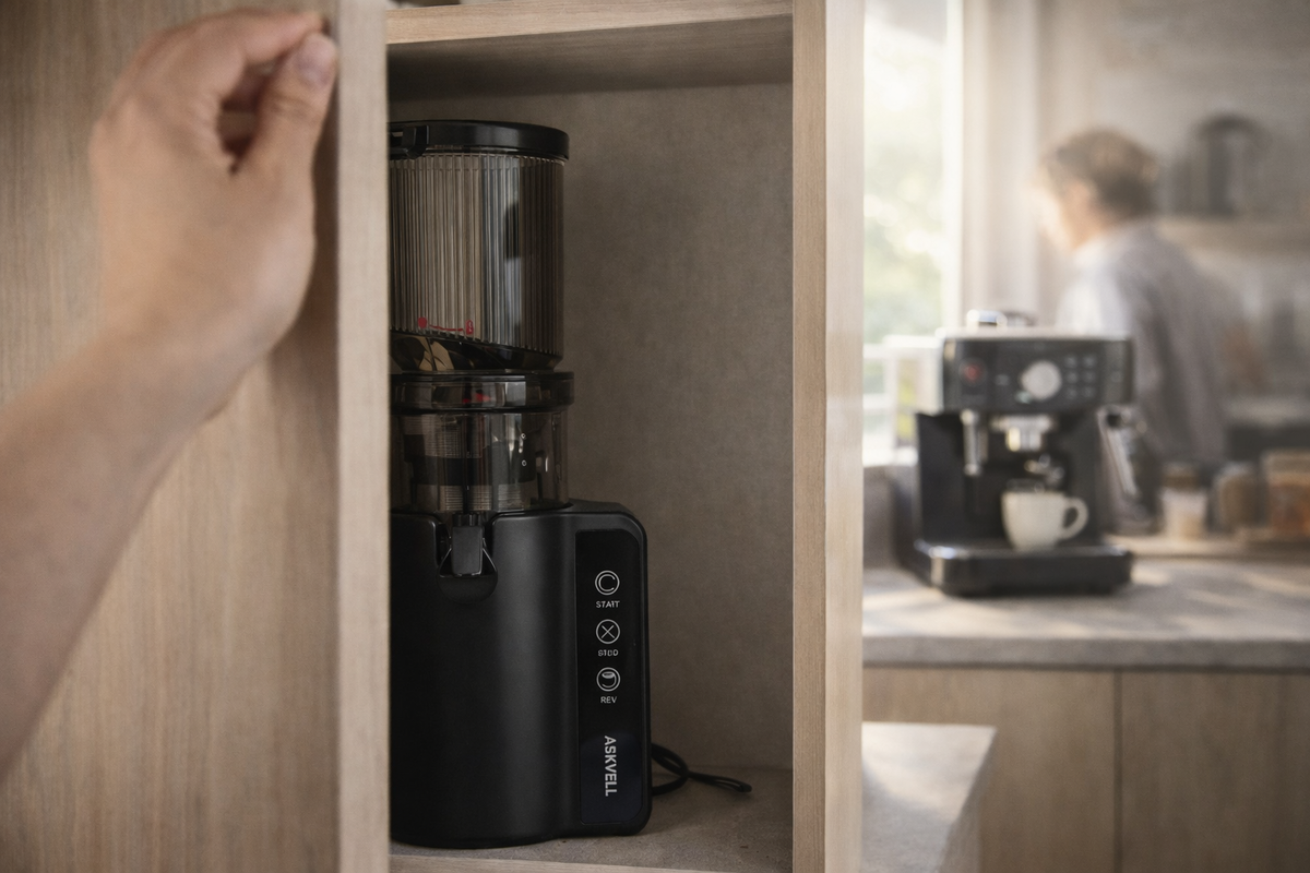 Соковыжималка стоит в шкафу, пока на кухне готовится утренний кофе. Эта сцена знакома многим: техника для здорового питания есть, но в утренней спешке мы выбираем самый быстрый вариант. Почему свежие соки часто остаются «на потом» и как изменить эту привычку?