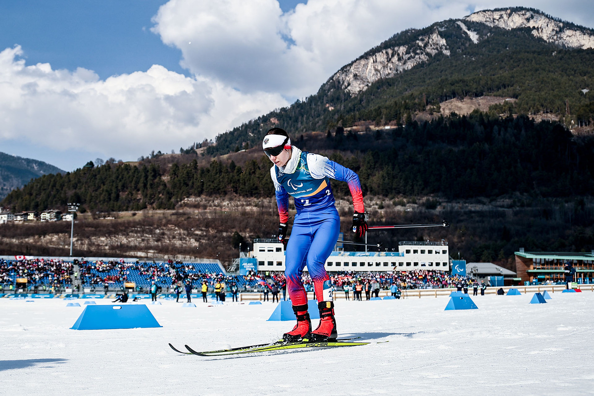     Анастасия Багиян во время лыжной гонки, 10 марта 2026 года