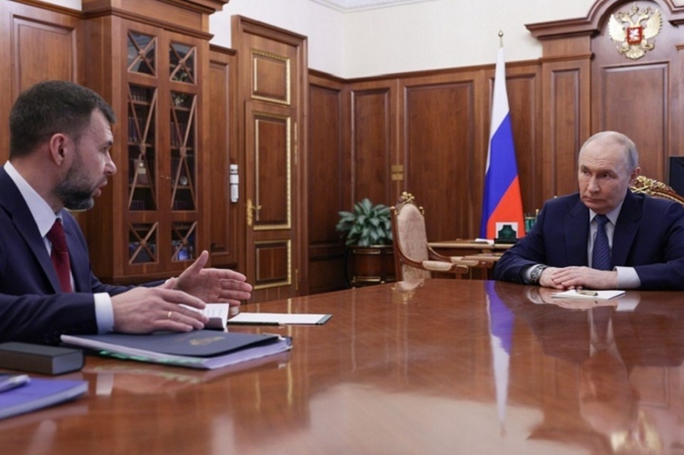    В Кремле состоялась рабочая встреча Президента России Владимира Путина и Главы ДНР Дениса Пушилина. Фото: kremlin.ru