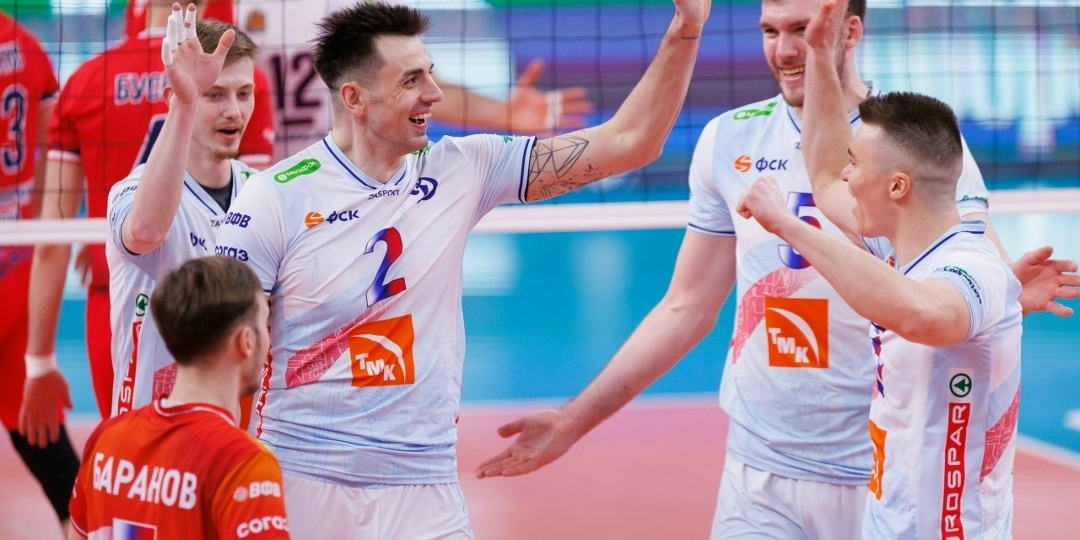 Волейбольный клуб «Динамо» не оставил шансов «Енисею» и поднялся на второе место в турнирной таблице