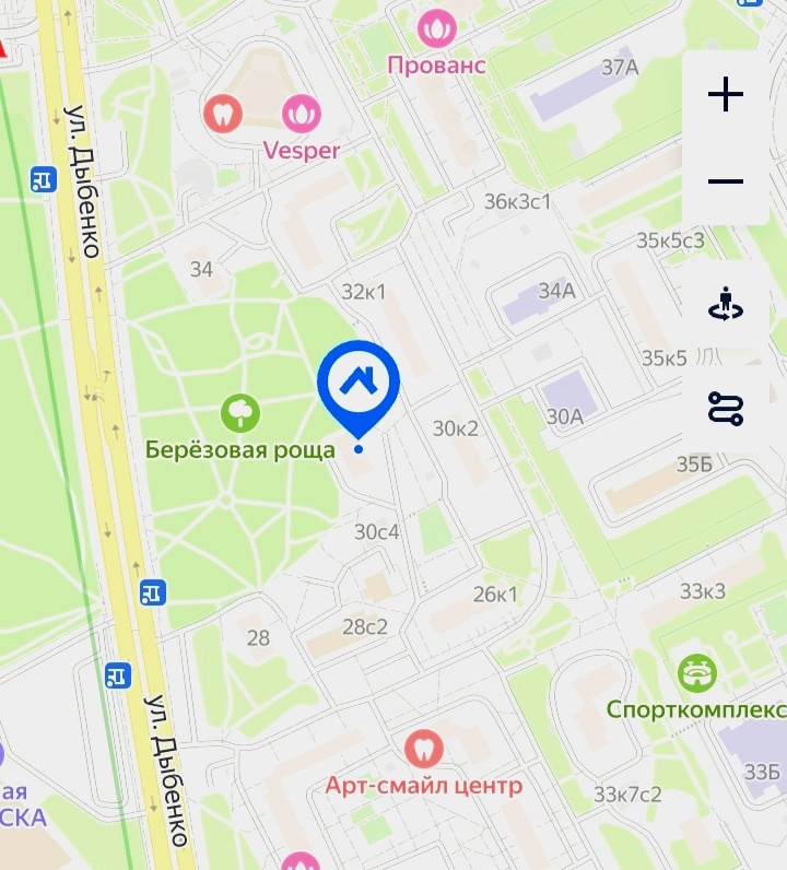 ⬆️ На карте смотрите дом 30 корпус 1 по улице Дыбенко в Ховрино Сао Москвы  ... 🎞️