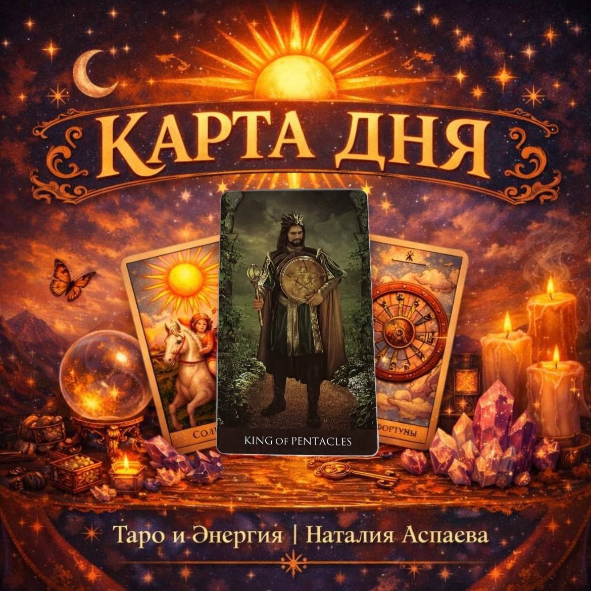 КАРТА ДНЯ ✨ КОРОЛЬ ПЕНТАКЛЕЙ - 11.03.26 ✨ 