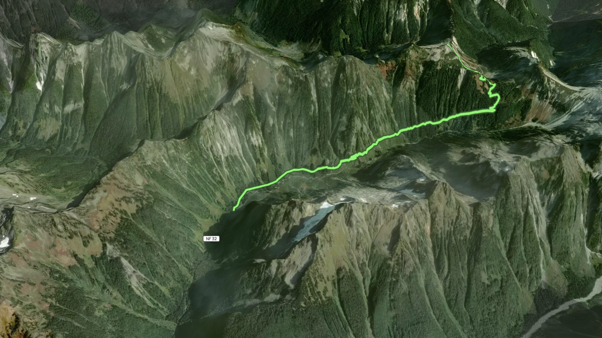 Маршрут к перевалу и вершине Ханнеган. 