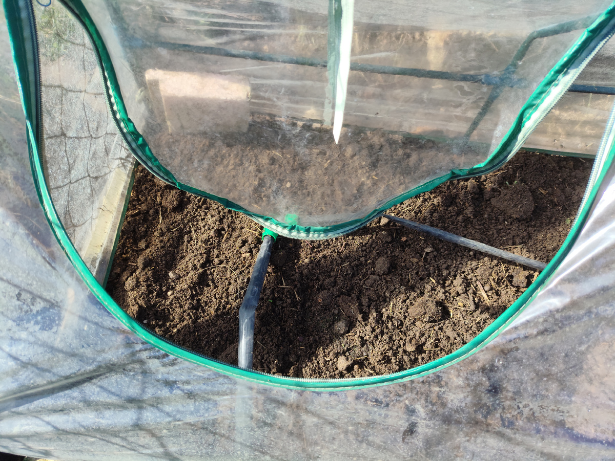 Вскопано, перегноем заправлено, можно сажать.