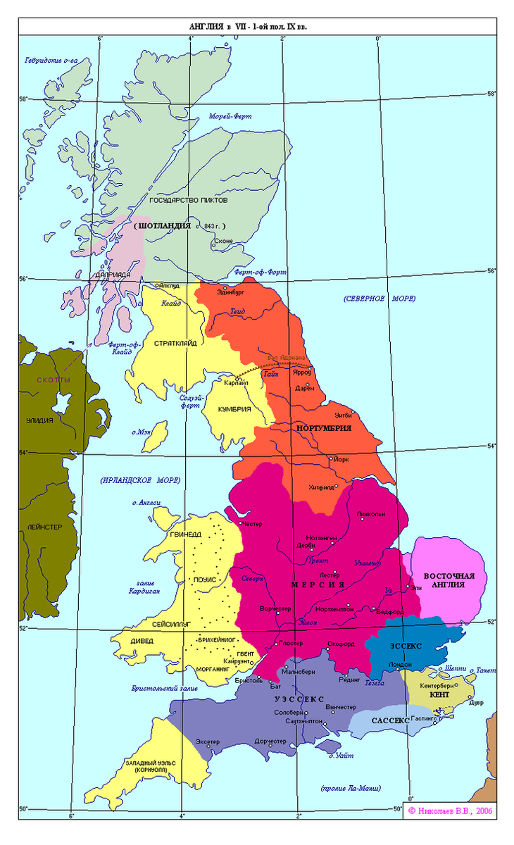 Карта Англии в мозгу здорового человека