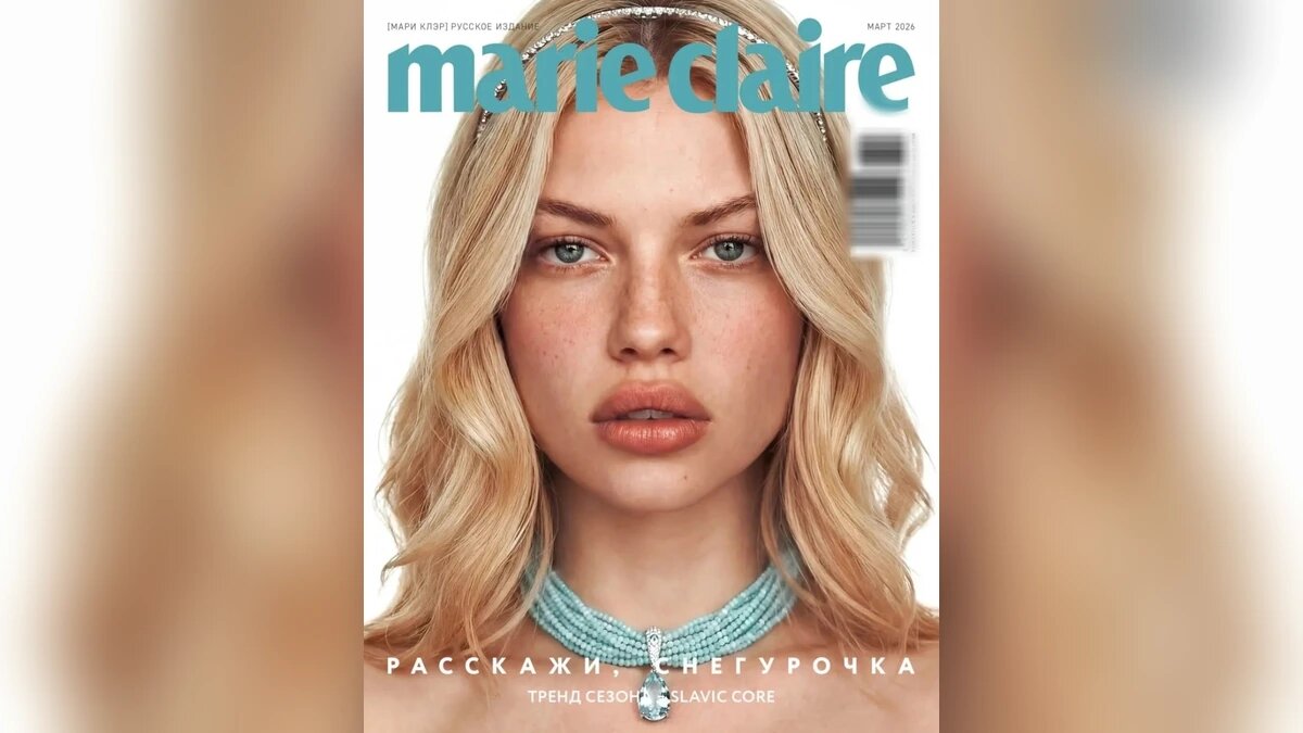    Обложка журнала Marie Claire Russia, март 2026