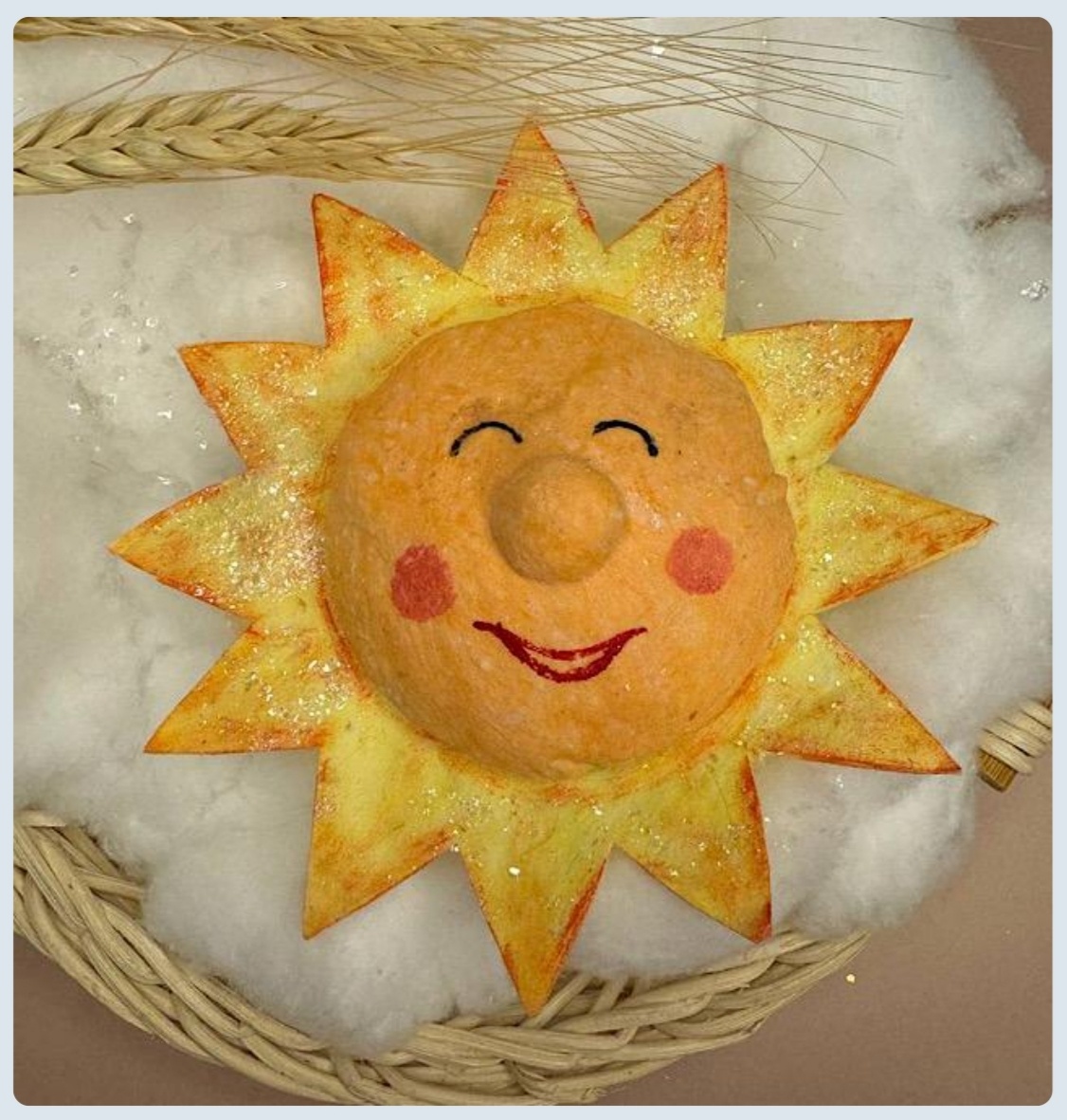 Солнышко из ваты (фото с сайта музея ватной игрушки)