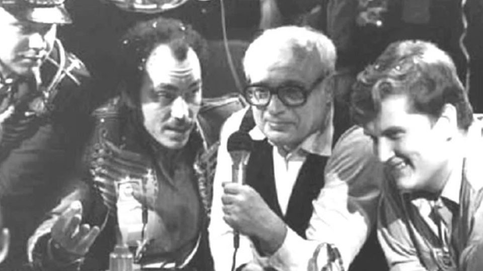 Владимир Воршилов на съемках первого выпуска «Что? Где? Когда?»