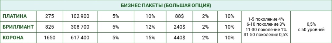 Бизнес-пакеты и их преимущества