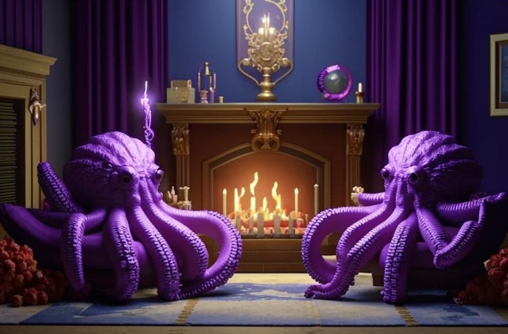 При общении с чудиками сам становишься чудиком) Рисунок ИИ.