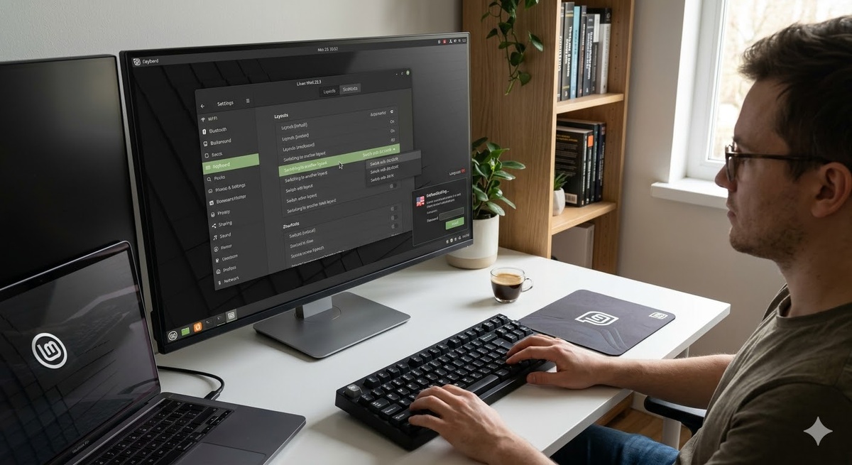 Решение проблемы с переключением раскладки в Linux Mint 22.3