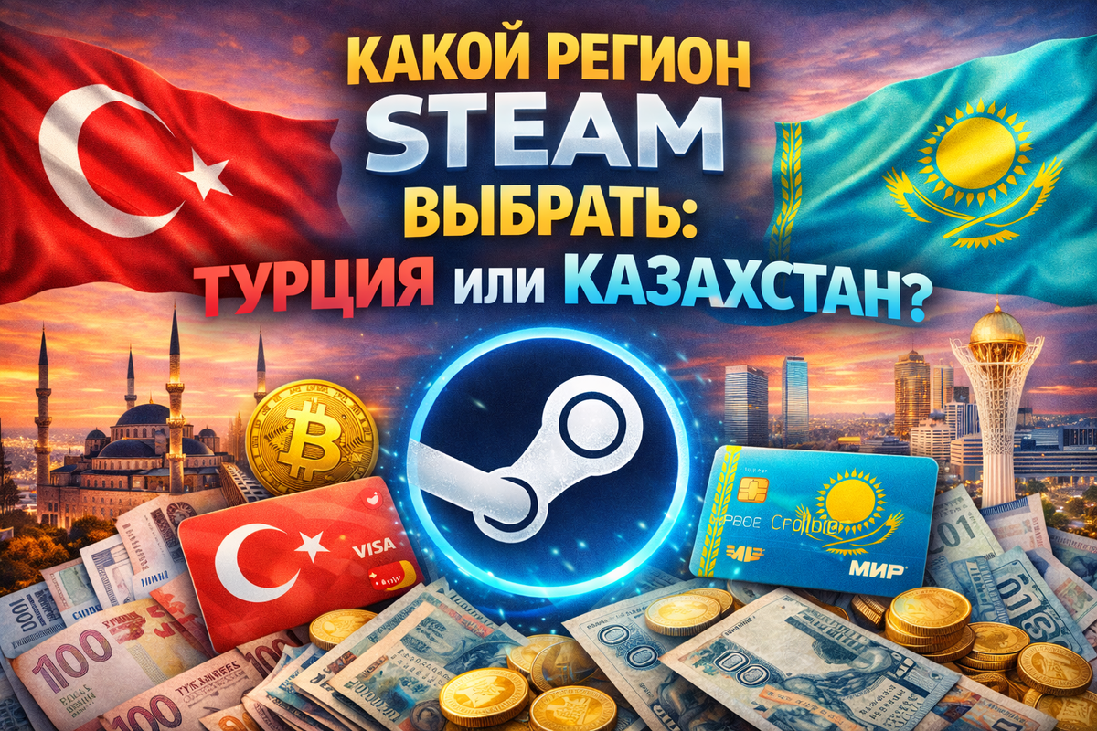 Регион для Стим: Турция или Казахстан