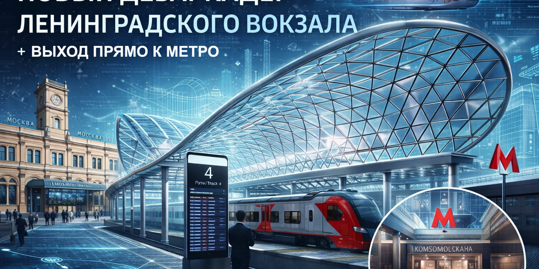 Темный коридор уходит в прошлое: каким станет новый стеклянный дебаркадер Ленинградского вокзала с выходом прямо к метро