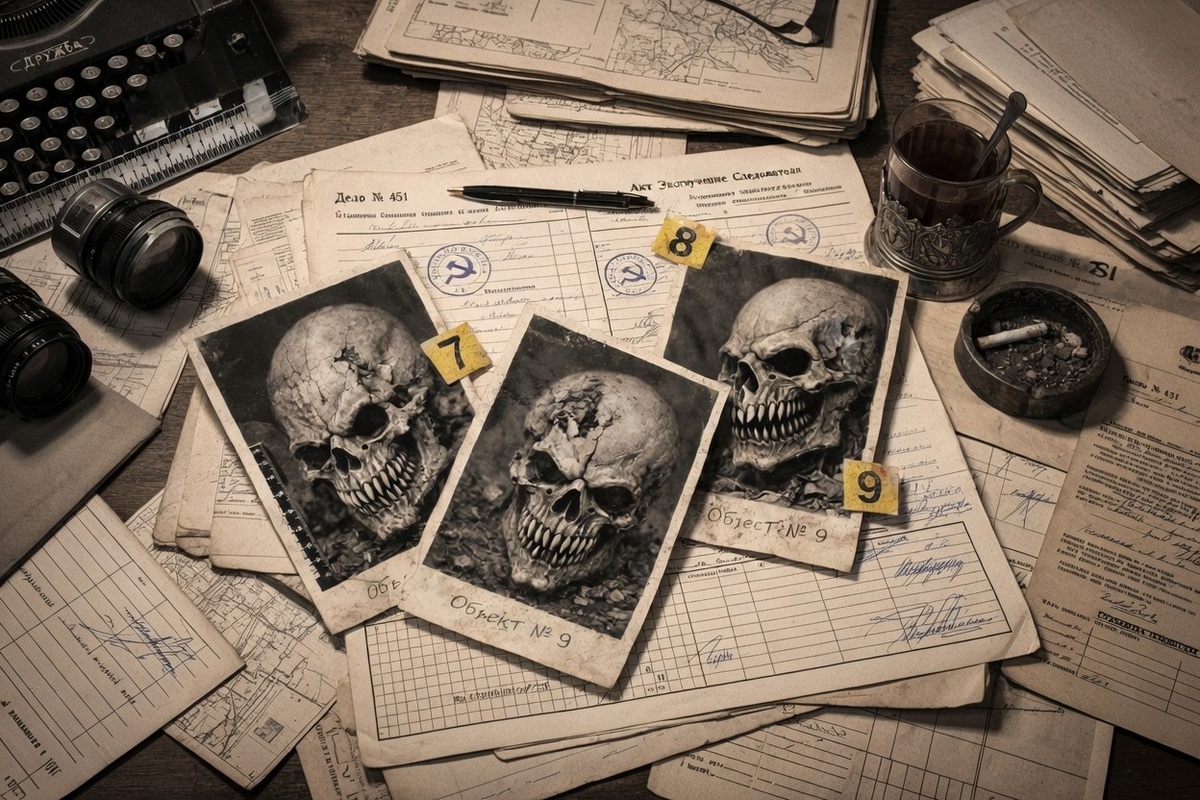 Фотографии черепов, найденных на разных объектах проекта.