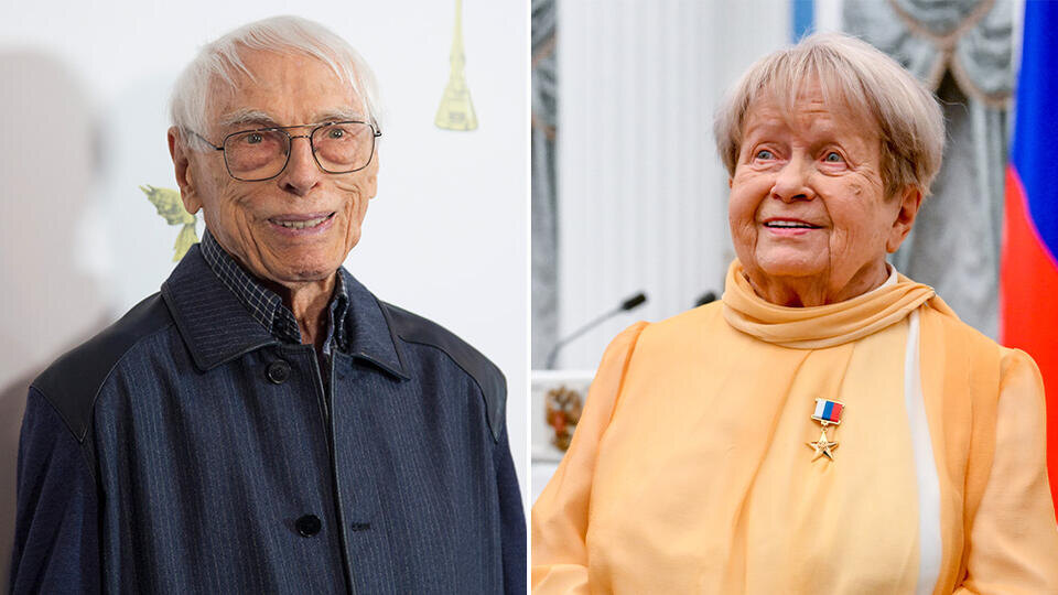 Зацепин и Пахмутова вместе сыграли на рояле на юбилейном вечере в Большом театре