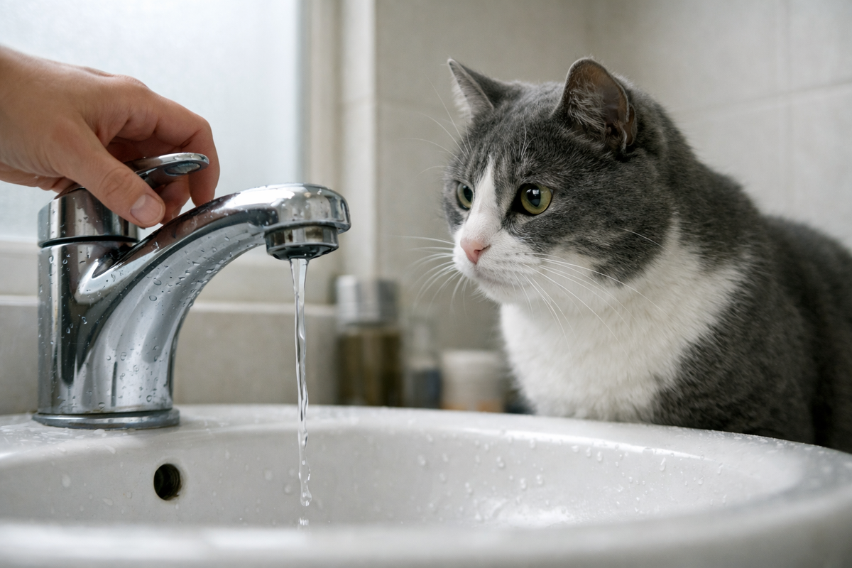 Когда кошка упрямо выбирает кран, фонтан перестает казаться прихотью