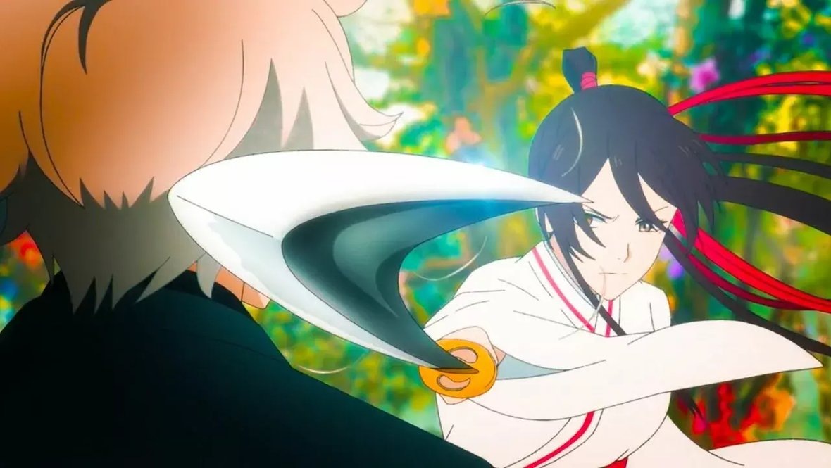    Кадр из аниме «Адский рай», реж.Сю Ватанабэ, Таро Кубо, Каена Ямада, Фумито Ямада, Рюта Ямамото, Юки Нисихата, Кэнто Синтани, Тэруюки Оминэ, Каори Макита, Тэцуя Вакано, Ясухиро Гэси, MAPPA