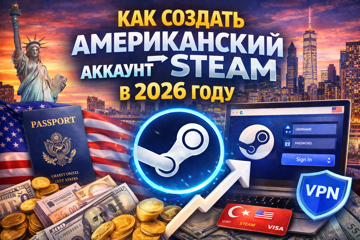 Создание американского аккаунта Steam