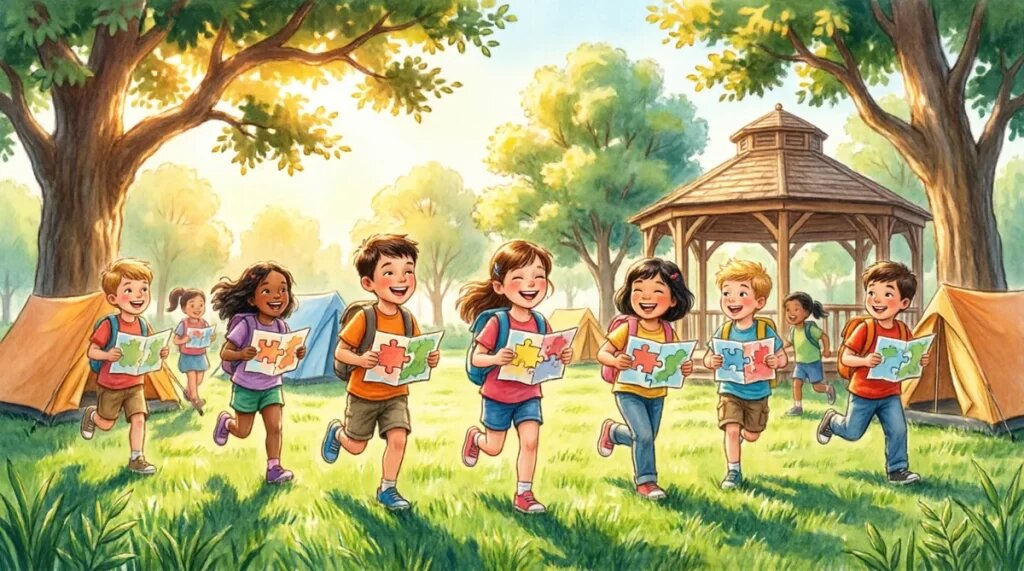    Выпускной квест «Ключи от Школы Будущего»: дети ищут приключения на природе. Фото с праздника. OLGA BORISOVA