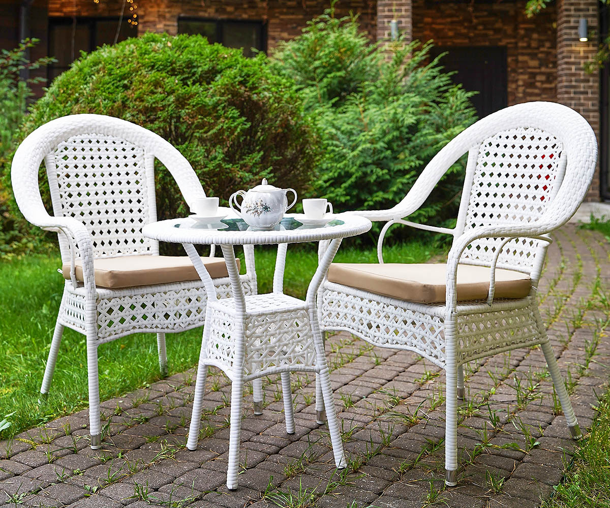 Кофейный комплект из искусственного ротанга Шампань-2