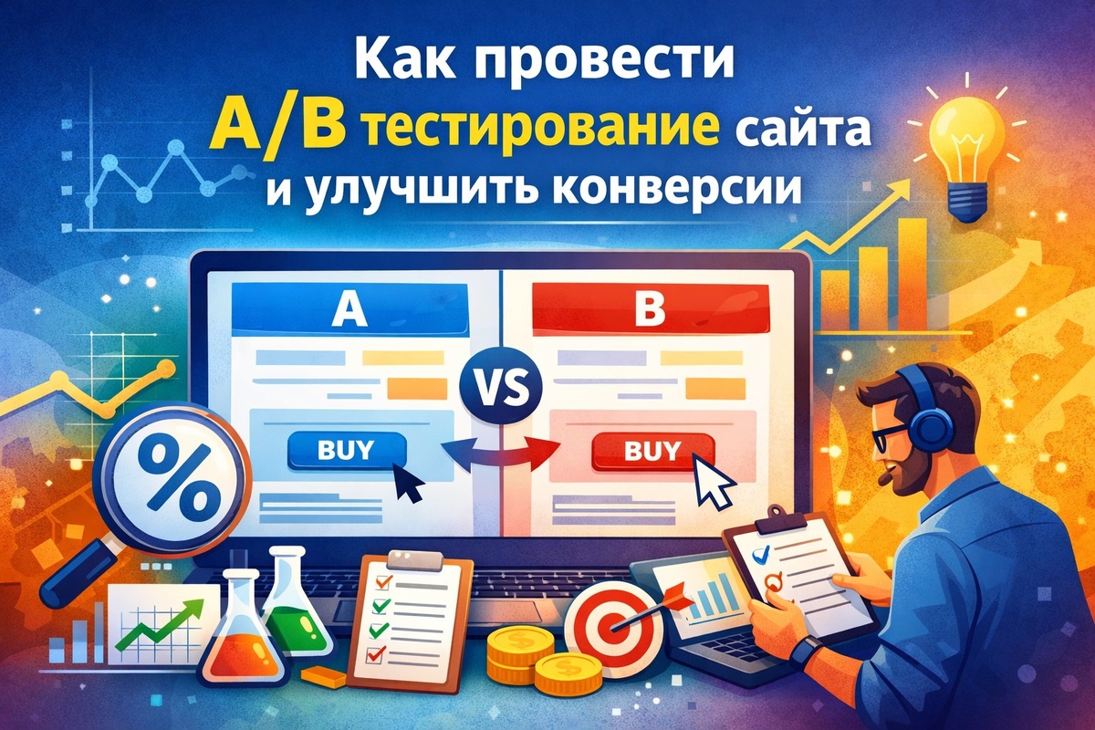 Как провести A/B тестирование сайта и улучшить конверсии 