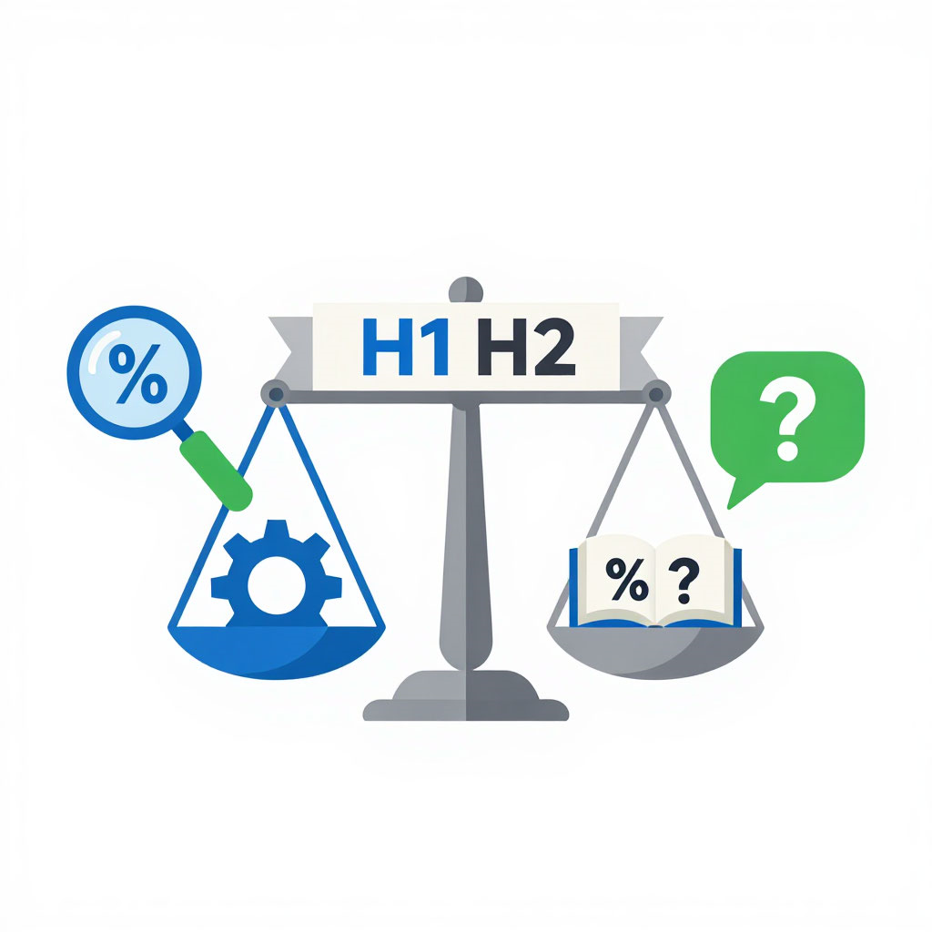 Весы с заголовками H1 и H2