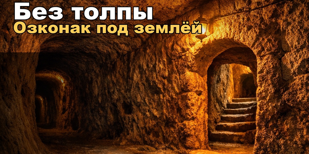 Подземный город в Турции без толп: я свернул с “классики” и понял, что пугает там совсем не теснота