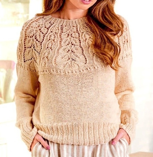 Джемперы спицами на весну и прохладное лето: 5 моделей с описанием вязания
