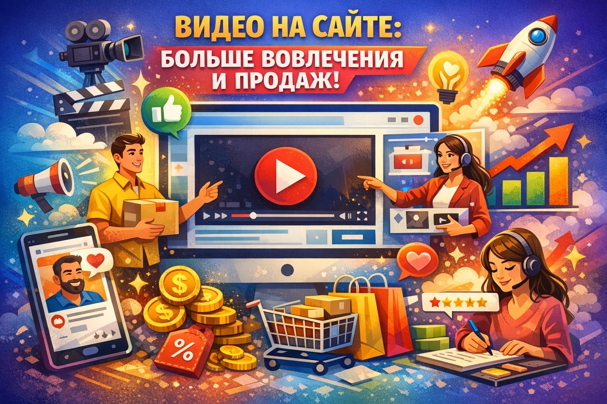 Как использовать видеоконтент на сайте для увеличения вовлеченности и улучшения продаж. 