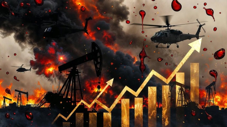 Нефтяная качалка, вертолет, график создано с использованием ИИ