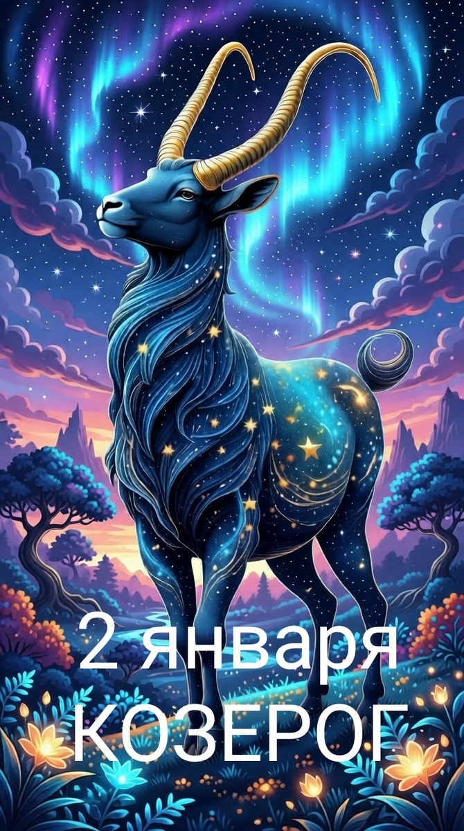Фото 2 января, фото создано ИИ, знак зодиака козерог 