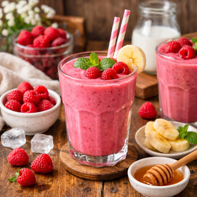 Малиновый смузи рецепты от Дарики