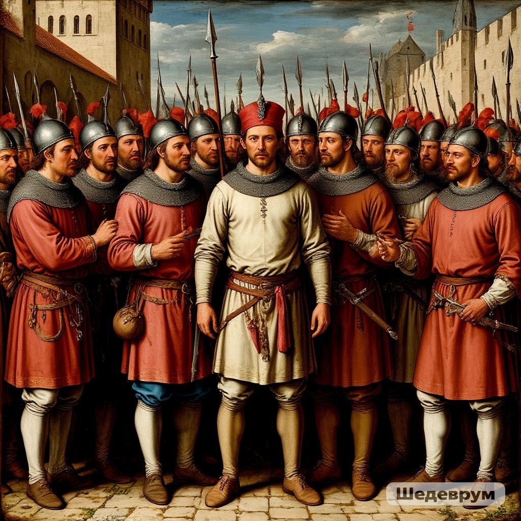 Молодые люди готовятся к состязанию за звание евнуха короля