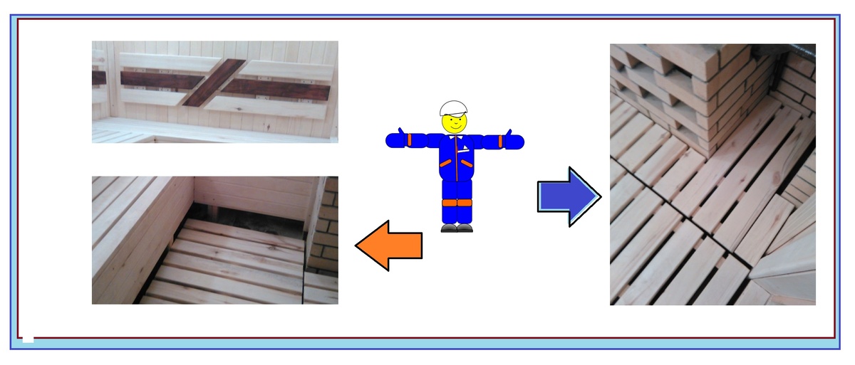 Устройство трапов в парной