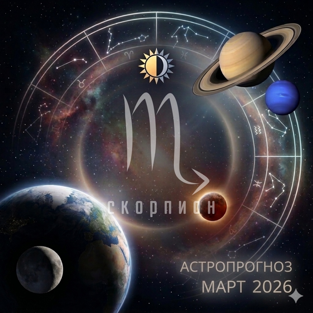 Гороскоп для Скорпионов на Март 2026. Астролог Екатерина Юдина 
