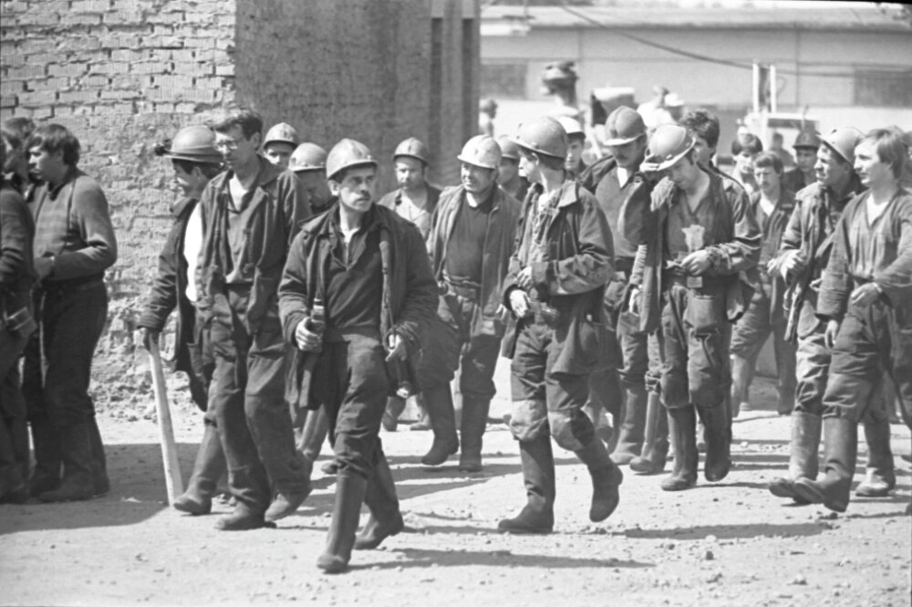    Рабочие участка № 9 шахты «Северная» в Воркуте. Фото: РИА Новости/ А. Кельберг