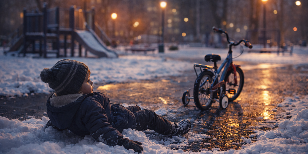 Тот момент когда тебя отпустили, а ты ещё не знаешь что уже умеешь ехать сам — я увидел его вчера на детской площадке