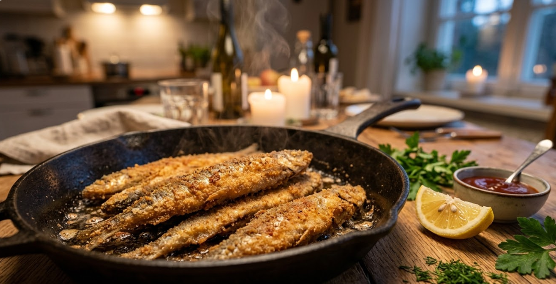 Жареная мойва