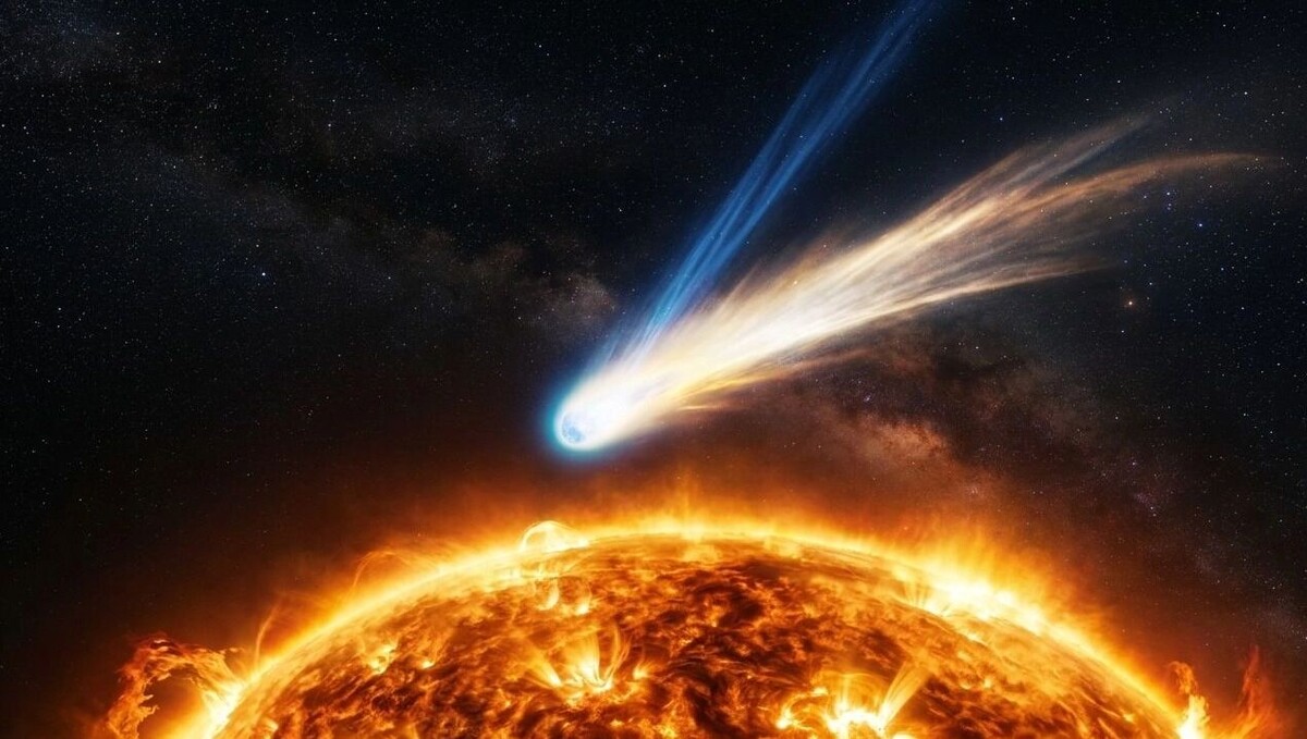    Комета C/2026 A1 готовится протаранить Солнце у нас на глазах   Сгенерировано ИИ
