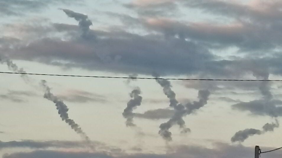    Следы работы ПВО / Источник: Юлия Пёрышкина © ИА REGNUM