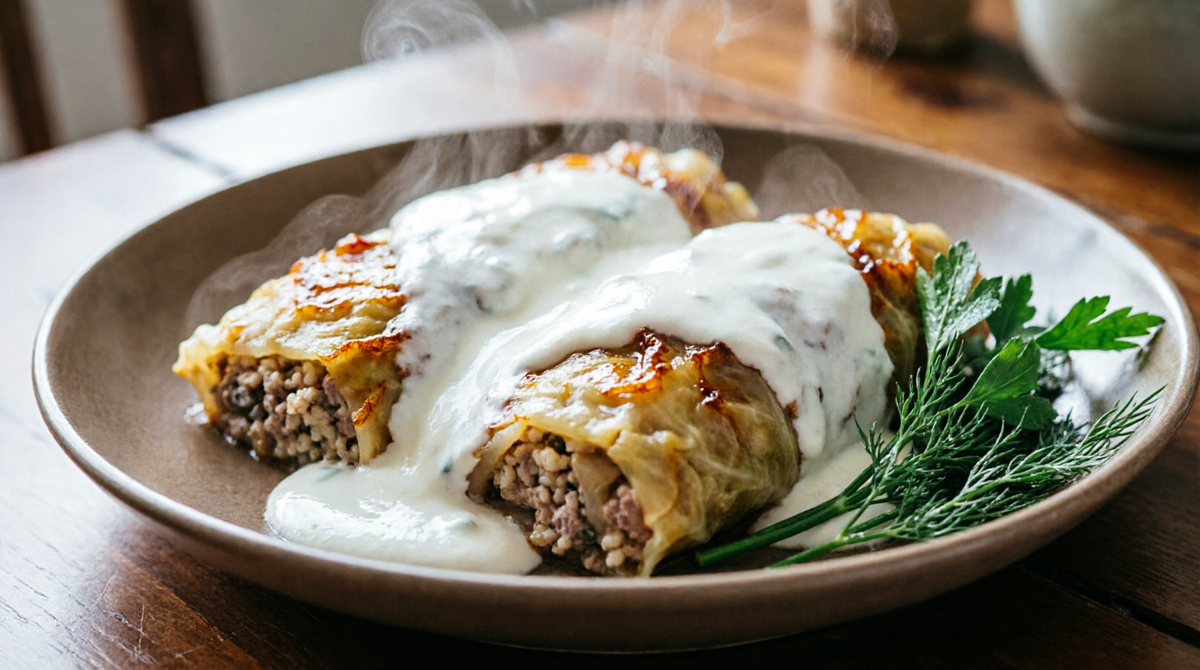 Голубцы в сметанном соусе