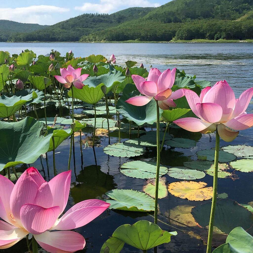 Лотосы Комарова на озере Гусином — главная природная достопримечательность острова Путятин. Эти реликтовые растения, занесённые в Красную книгу, цветут здесь с конца июля до середины сентября. Возраст вида — около 100 миллионов лет! 