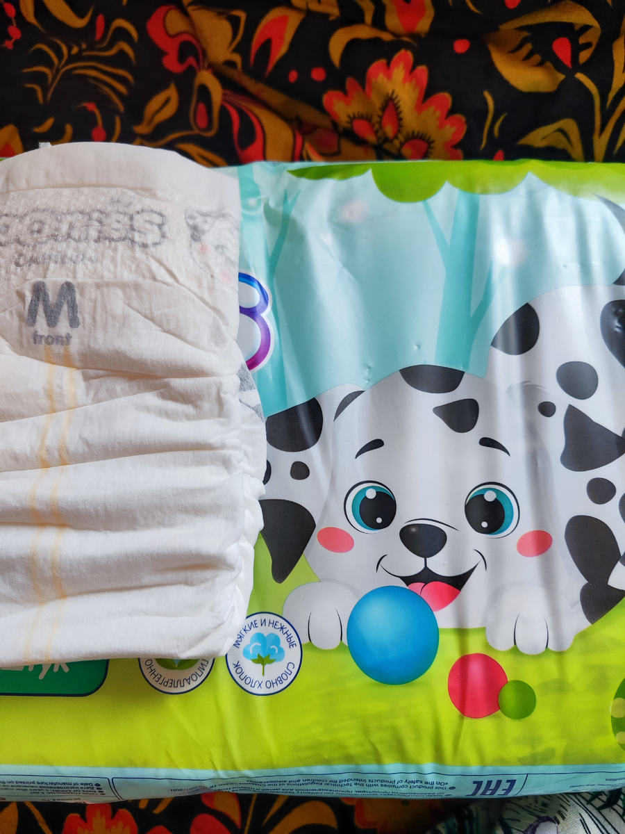 Размер 3, 6-11 кг... 58 штук хватит на 1,5 месяца точно... 