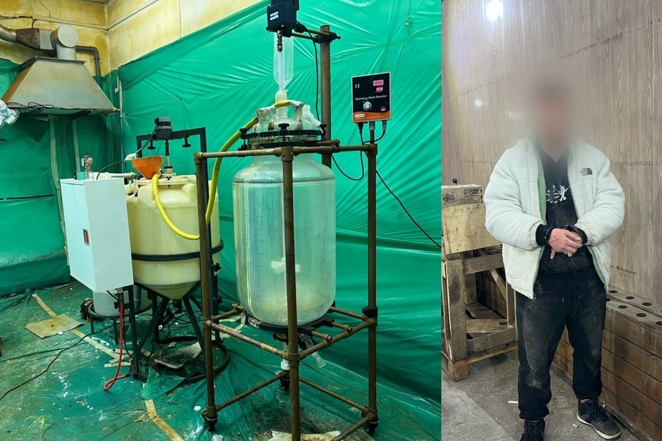    По указу куратора, парень замаскировал лабораторию под автосервис. Фото: пресс-служба полиции Заречного